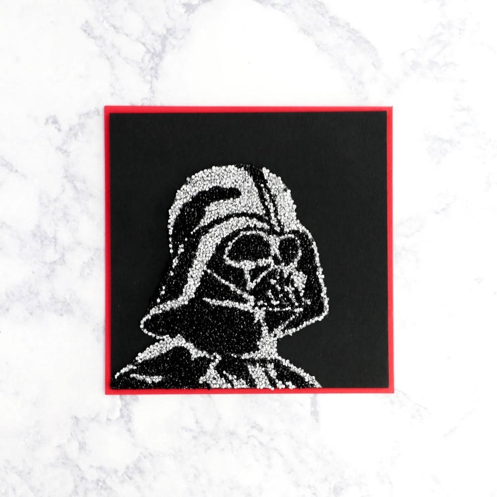 🆕Papyrus/Disney ‘Star Wars’ “Darth Vader” Beaded Birthday Greeting Card